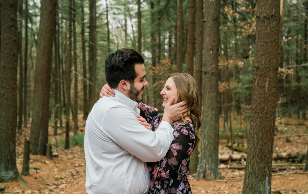 Winter Engagement photography at prosser pines long island ny