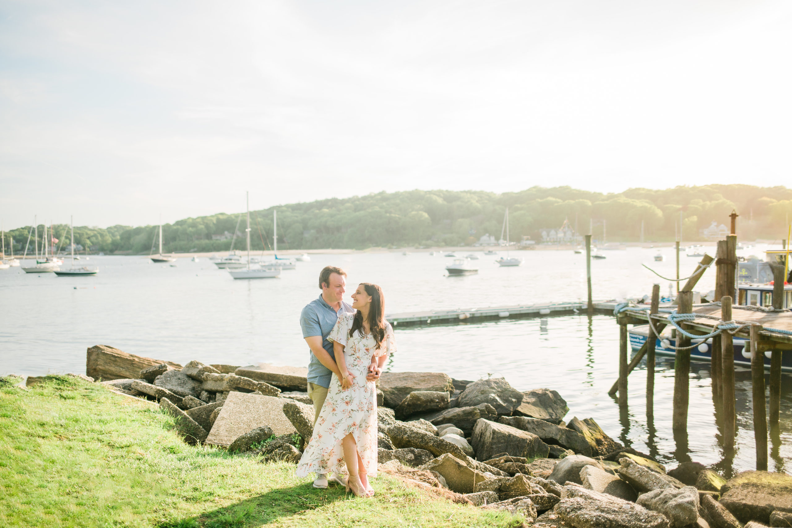 Northport Harbor Engagement Photography