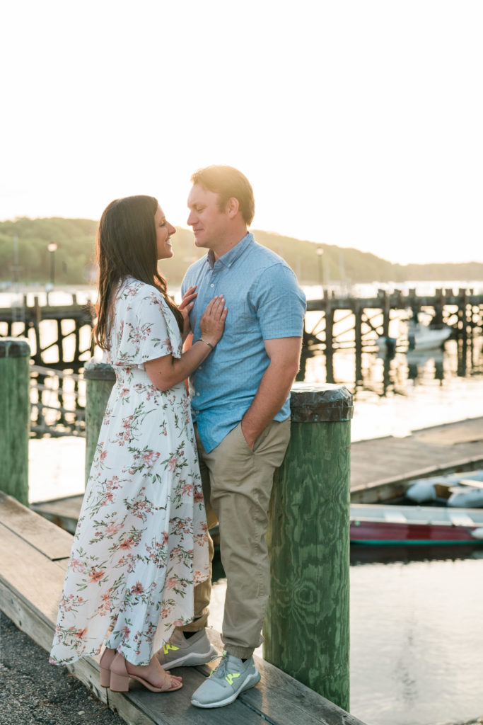 Long Island NY Sunset Engagement Photography, Views of the port