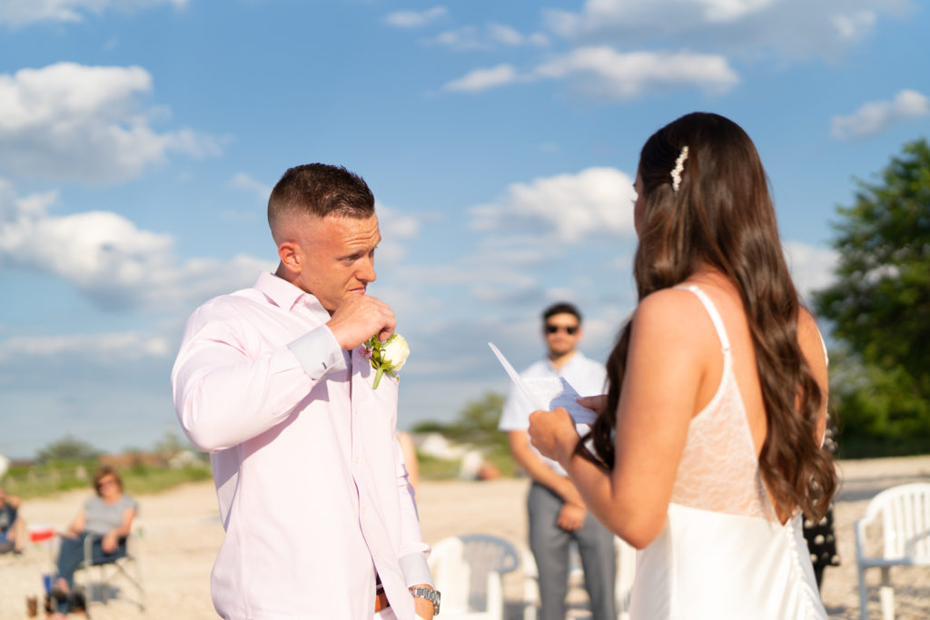 Long Island NY Wedding Ceremony on the beach in Bayville, NY