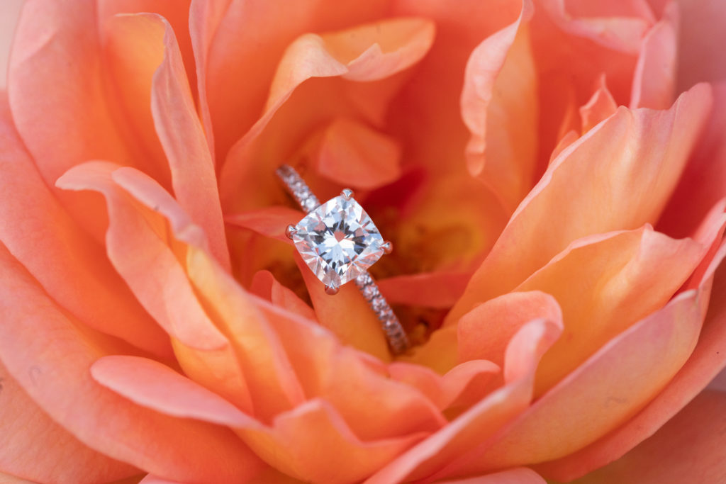 Engagement Ring photography, natural light